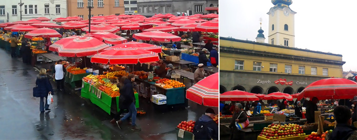 Dolac open market, Zagreb - tržnica Dolac, Zagreb